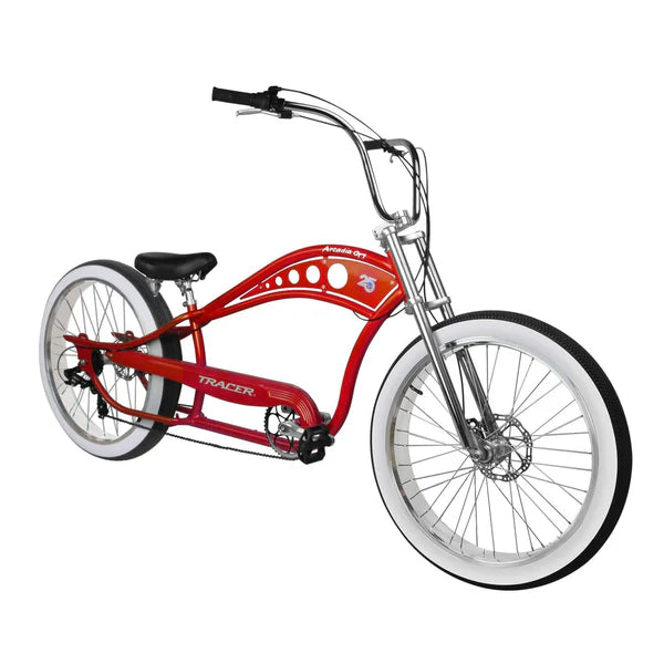 Tracer Arcadia GT7 26" Chopper Cruiser Stretch Bike 7 Speed