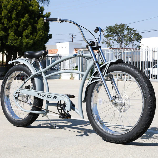 Tracer Santak GT 26" Chopper Stretch Cruiser Fat Tyre Bike Single Speed
