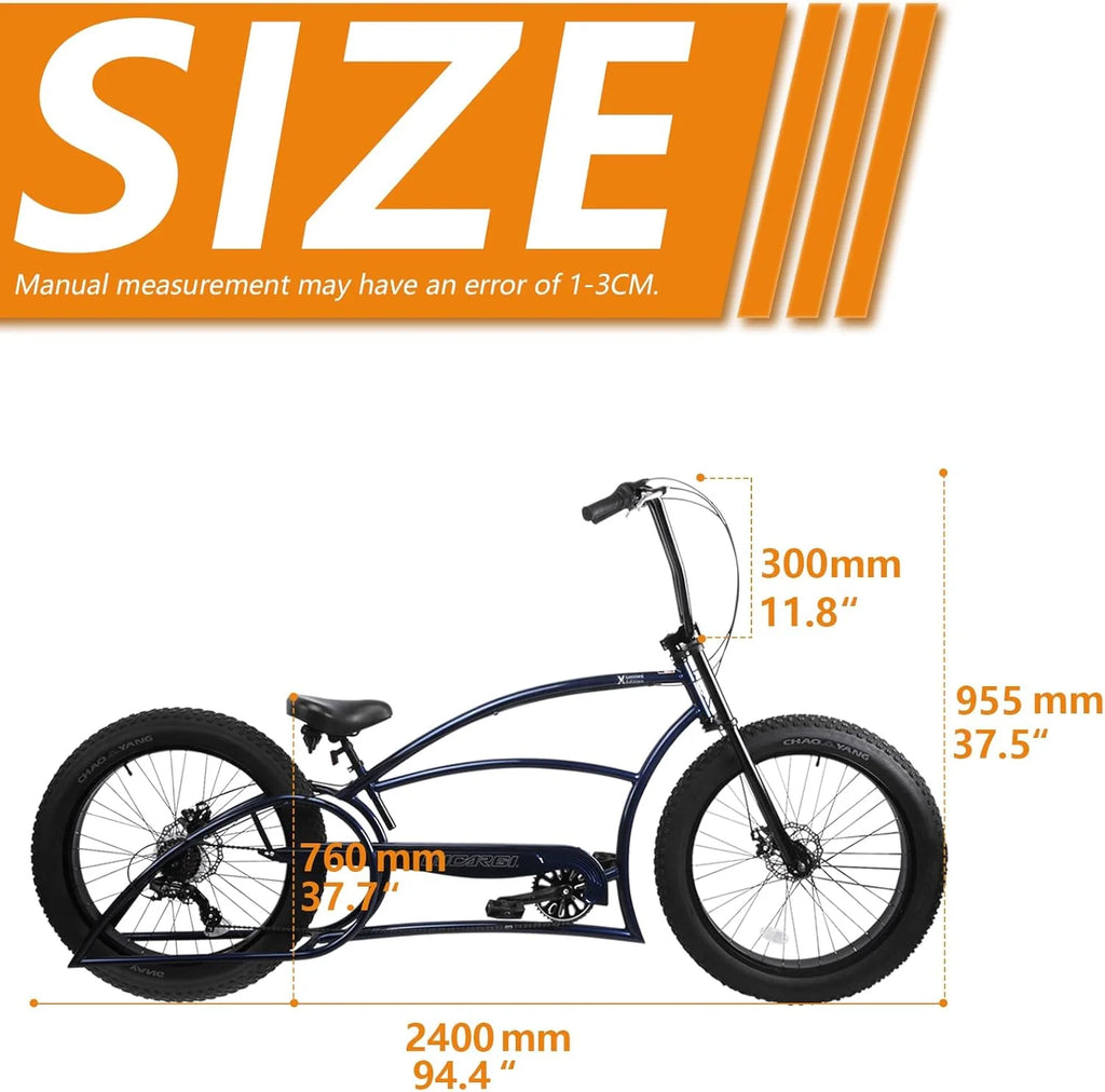 Micargi Bombita GT7 Chopper Style Cruiser Bike