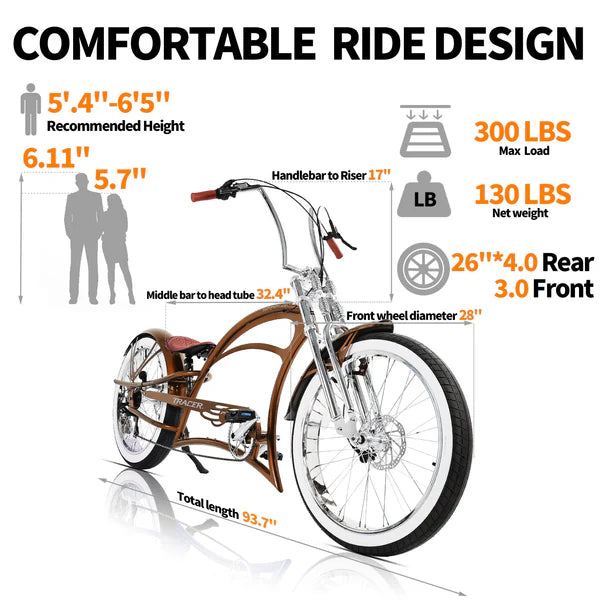 Tracer Scorpion GTS 7 Speed Stretch Crusier Bicycle