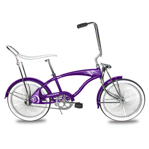 Tracer Hyena Classic Beach Lowrider Bike w/140H Wheel, Single Speed, w/ Banana Seat