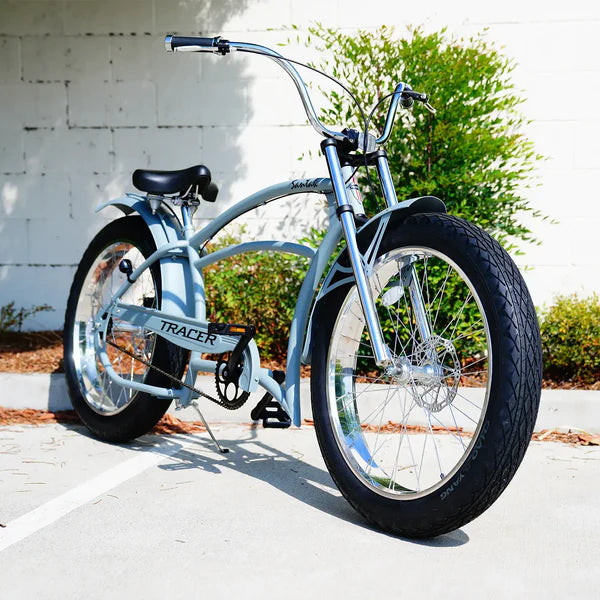 Tracer Santak GT 26" Chopper Stretch Cruiser Fat Tyre Bike Single Speed