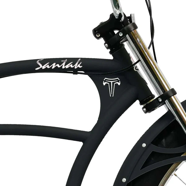 Tracer Santak GT 26" Chopper Stretch Cruiser Fat Tyre Bike Single Speed
