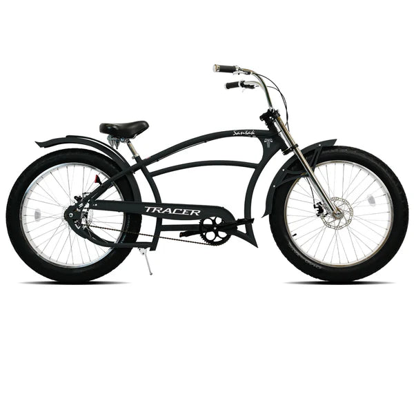 Tracer Santak GT 26" Chopper Stretch Cruiser Fat Tyre Bike Single Speed